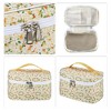 Unique Bargains Portable Peony Travel Cosmetic Bag Yellow 1 Pc - 3 of 3