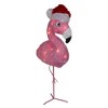 Northlight 24" Pink Flamingo in Santa Hat Outdoor Christmas Decoration - 3 of 4