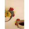 Ceramic Chicken Wall Planters 8"H – Multi Glazed Wall Planter, Set of Two by Kalalou - 3 of 3