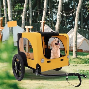 DOMETOUR Foldable Pet Stroller Pet Trailer for Small/Medium Dogs,  Quick Release Wheel, Non-Slip Floor, Internal Leash - 1 of 4