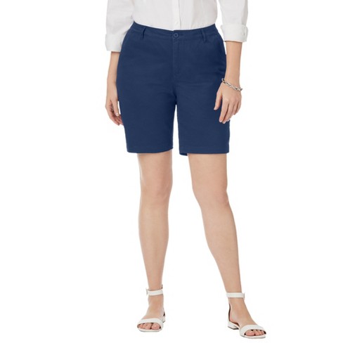 Jessica London Women’s Plus Size Chino Short, 18 W - Navy : Target