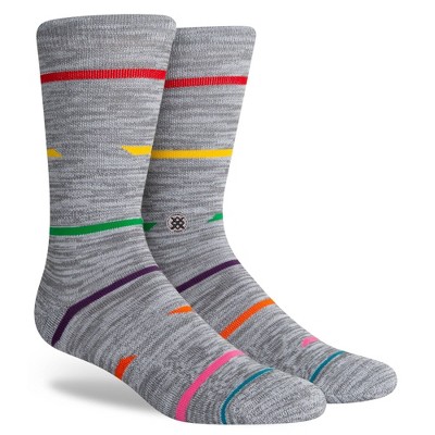 STANCE x WADE Linked Striped Crew Casual Socks - Gray