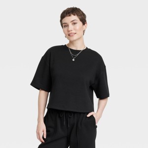 Women's Leisure Studio Short Sleeve Fleece Top - Universal Thread™ - 1 of 3