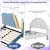 Kids Twin Bed Frames with Adjustable Headboard, Modern Upholstered Platform Bed Frame with Sturdy Wood Slats, No Box Spring Needed - 4 of 4
