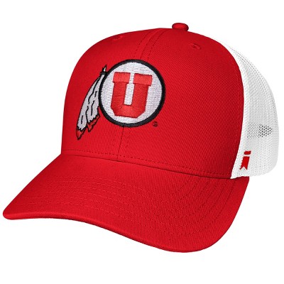 University Of Utah Team Logo Cotton Twill Trucker Cap Red OS
