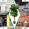 Costway 4ft Artificial Fiddle Leaf Fig Tree Indoor Outdoor Office Decorative Planter - image 3 of 4