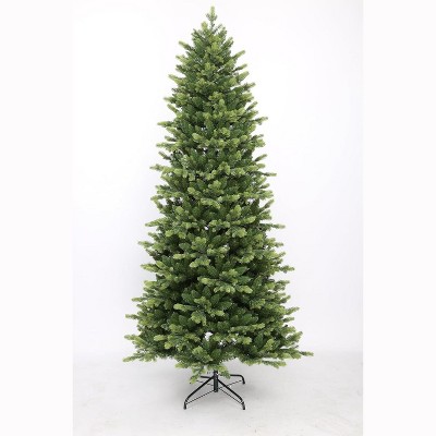 Pre-Lit Christmas Tree with LED Warm White Lights, 8 Light Modes, Hinged Artificial Xmas Tree, Traditional Holiday Decoration Trees for Home Shop
