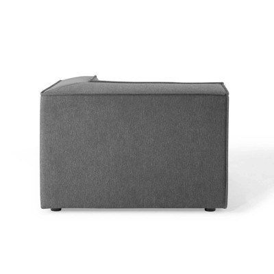 Charcoal Polyester Restore Minimalist Sectional Sofa Corner Chair
