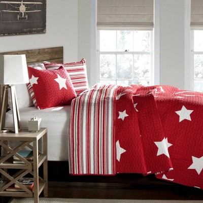 Star Quilt Set Red - Lush Décor