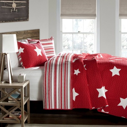 Star Quilt Set Red Lush Dcor Target