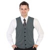 Gioberti Men's V-Neck Button Down Knitted Cardigan Vest - 2 of 3