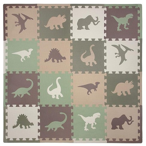 Dinosaur Play Mat, Cotton Play Mat, Mat With Removable Cover, Thick Foam Mat.  
