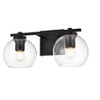 Elegant Lighting Juelz 2 light Black and Clear Bath Sconce - 2 of 4