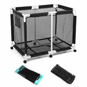 Yescom Mesh Pool Storage Bin Cart Rolling Toys Bin Storage Extra Large 6 Wheels with Blue Cover Replacement - 1 of 4