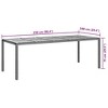 vidaXL Garden Dining Table Black 98.4 x 39.4 x 29.5 in Poly rattan - 4 of 4