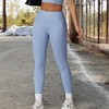 Anna-Kaci Active Women's High Waist Full Length Leggings with Ribbed Waistband - 3 of 4