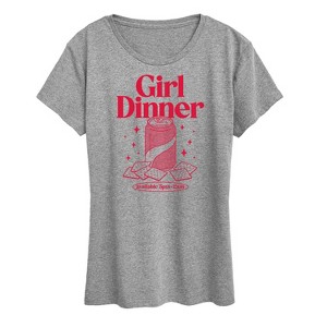 Women's - Instant Message - Girl Dinner Soda Crackers Short Sleeve Graphic T-Shirt - 1 of 4