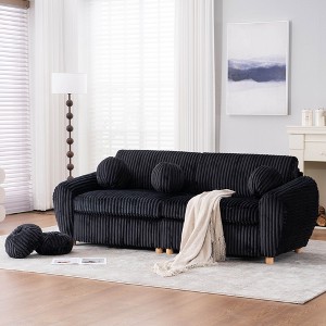 APRILSOUL Modern Sectional Loveseat for Living Room, Corduroy Sofa Couch, Upholstered Sofa for Apatment Bedroom Home Office - 1 of 4