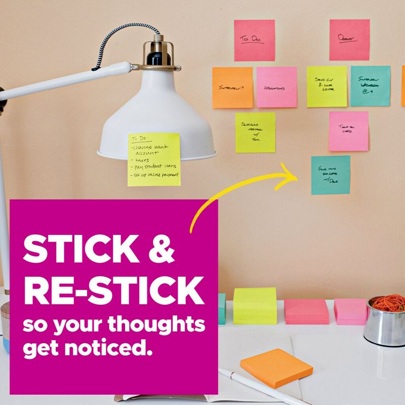 Post-it 15ct Super Sticky Notes Pack Energy Boost Collection, 4 of 20