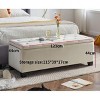 Sapphtopaz Storage Bench Storage Ottoman Storage Organizer Padded Seat Cushion Ottoman with Storage for Living Room, Bedroom - 2 of 4