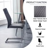 LOVMOR Dining Chairs Set, kitchen & Dining Room Chairs with Metal Legs and Faux Leather Padded Seat, kitchen Chairs w/ High Back - 4 of 4
