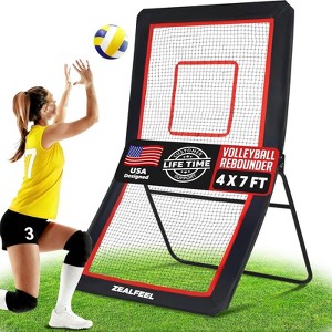 Zealfeel 4 x 7 ft Lacrosse Rebounder: 5-Angle Adjustable Bounce