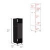 TIRAMISUBEST Cluster 63" Tall Wardrove One-Door Cabinet with Mirror - Mobile Lateral Filing Cabinet, Locking Wheels, Adjustable Shelf - 2 of 4