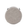 16" Modern Round Ottoman with Metal Base - WOVENBYRD - 2 of 4