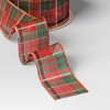 18' Christmas Modern Heritage Premium Ribbon Red and Green Plaid - Wondershop™ - 3 of 3