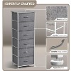 Sorbus Narrow 6 Drawers Nightstand with Steel Frame, Wood Top, Easy Pull Fabric Bins for Home, Bedroom, Office & Dorm - 3 of 4