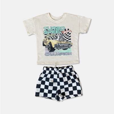 Image of Toddler Boys' Hot Wheels Top and Bottom Set - 4T