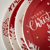 8" Sullivans Red Snowflake and Christmas Tree Snack Plate - Set of 4 - 2 of 3