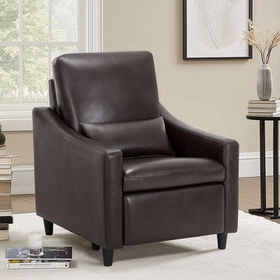 Electric Recliner Chair with Lumbar Pillow, Adjustable Angles, USB Port & Faux Leather Upholstery for Living Room or Office