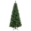 8ft. Slim Snow Tip Pine Artificial Christmas Tree with 600 Clear LED Lights & 908 Branches – Sleek Holiday X-Mas Display - 3 of 4