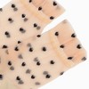 Anna-Kaci Women's Sheer Crew Socks with Flocked Heart Pattern and Reinforced Toe and Heel 2-Pack - 4 of 4