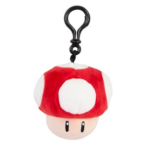 Club Mocchi Mocchi Super Mario Mushroom Plush Clip-On : Target