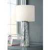 360 Lighting Marcus Modern Table Lamp 30" Tall Mercury Glass Column Shape White Drum Shade for Bedroom Living Room Bedside Nightstand Office Kids Home - 2 of 4