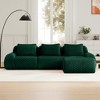114" Modern L-Shaped Modular Sectional Sofa for Living Room, Flannelette Fabric 3-Seater Couch with Deep Seat, Boneless Design, No Assembly - 2 of 4