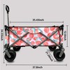 CAVINAS Park Garden Wagon Cart,Shopping Cart with Wheels,Wagon for Camping,Shopping - 3 of 4