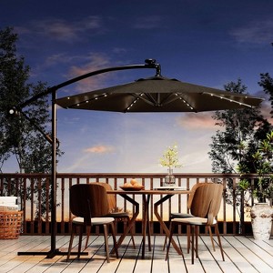 10ft Offset Patio Umbrella, Cantilever Umbrella with Easy Lift & Tilt Adjustment - 1 of 4