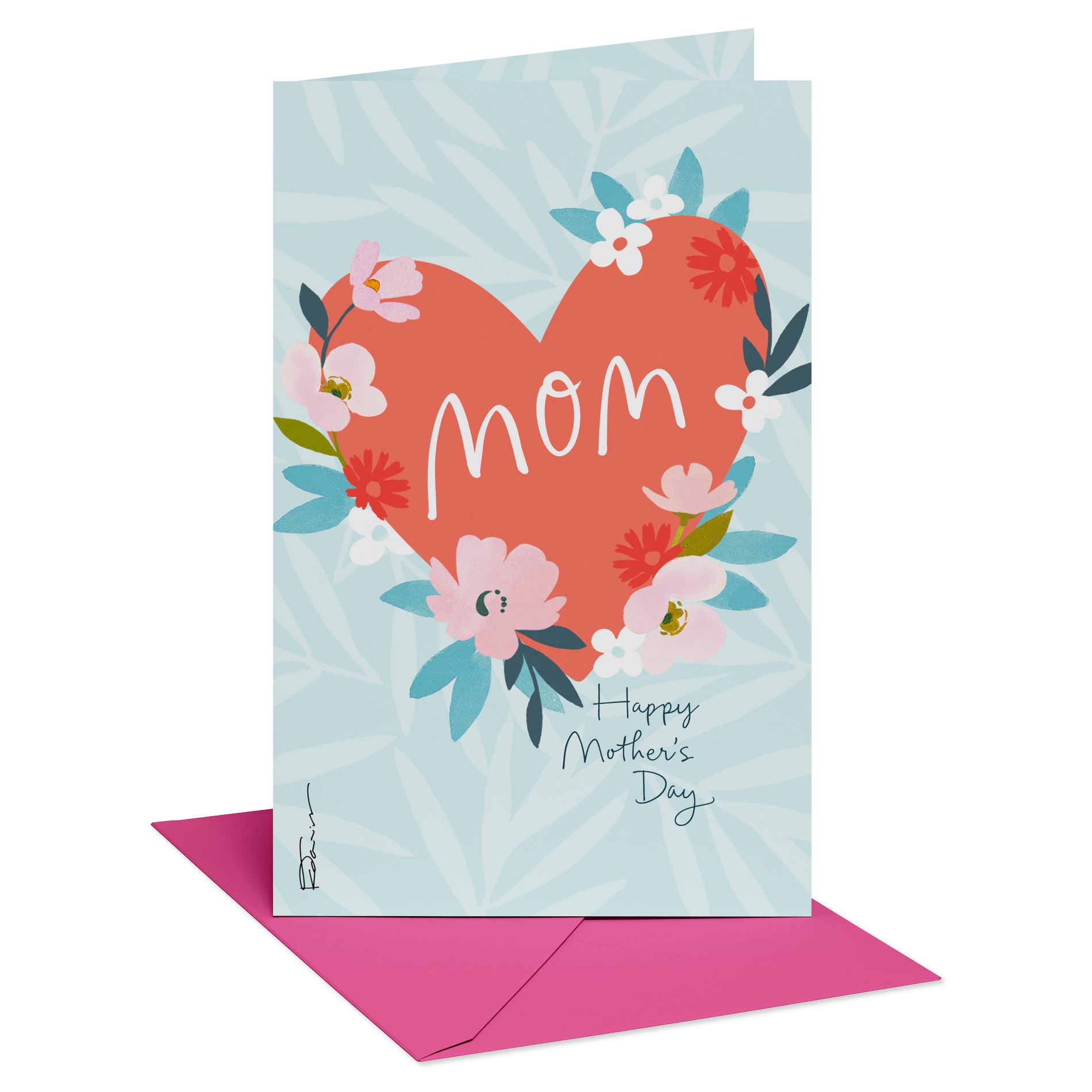 Mother's Day Card for Mom, So Thankful and So Loved, Includes Envelope, Designed by Kathy Davis