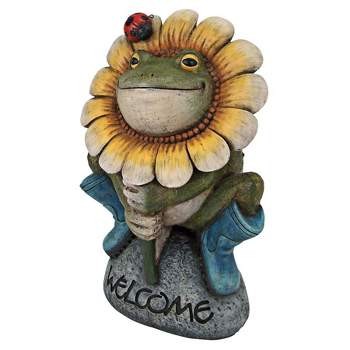 Design Toscano Flowery Frog Garden Welcome Statue - Multicolored