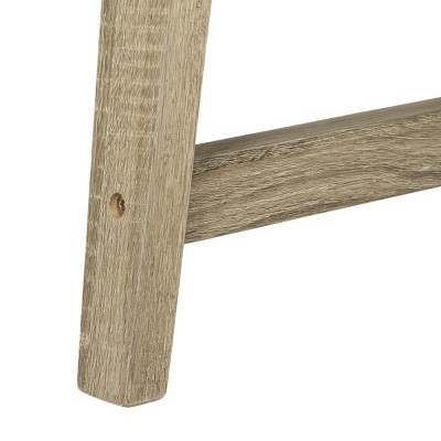 Transitional 35'' Round Wood Coffee Table in Gray/Brown