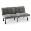 JUJABU Contemporary 2-Seater Sofa with Adjustable Backrest, Velvet Upholstery and Metal Frame - 2 of 4