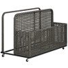 Outsunny Wheeled Patio Wicker Pool Float Storage, Pool Caddy w/ Compartment & Basket - 4 of 4