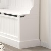 Kumasinova Coat Rack Stand with Entryway Bench,Versatile Hall Tree with Shoe Storage Seat,Clothes Rack with 5 Hooks,White - 4 of 4