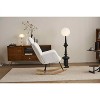MAYEERTY Teddy Fabric Nursery Rocking Chair, Padded High Backrest Pillow, Living Room Bedroom, Ivory - 4 of 4