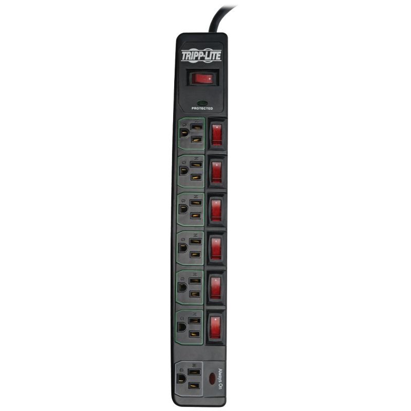 Tripp Lite ECO-Surge™ 7-Outlet Surge Protector with 6 Individually Controlled Outlets, 6ft Cord, 4 of 8