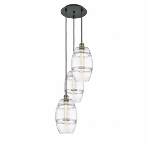Vaz - 3 Light Cord Hung Multi Pendant In Industrial Style-30.38 Inches Tall and 14.5 Inches Wide - 1 of 1