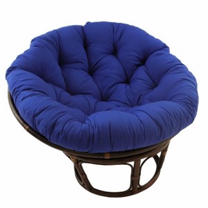 42" Rattan Papasan Chair with Solid Twill Cushion - International Caravan - 1 of 3
